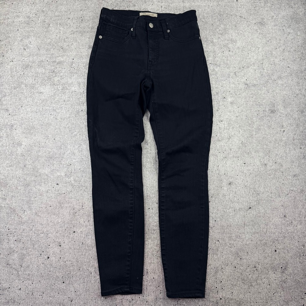 Madewell 9" High Rise Skinny Jeans Black Womens Size 25